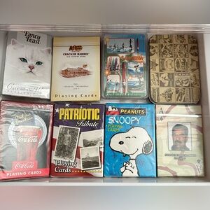 8 PACKS UNOPENED ASSORTED PLAYING CARDS